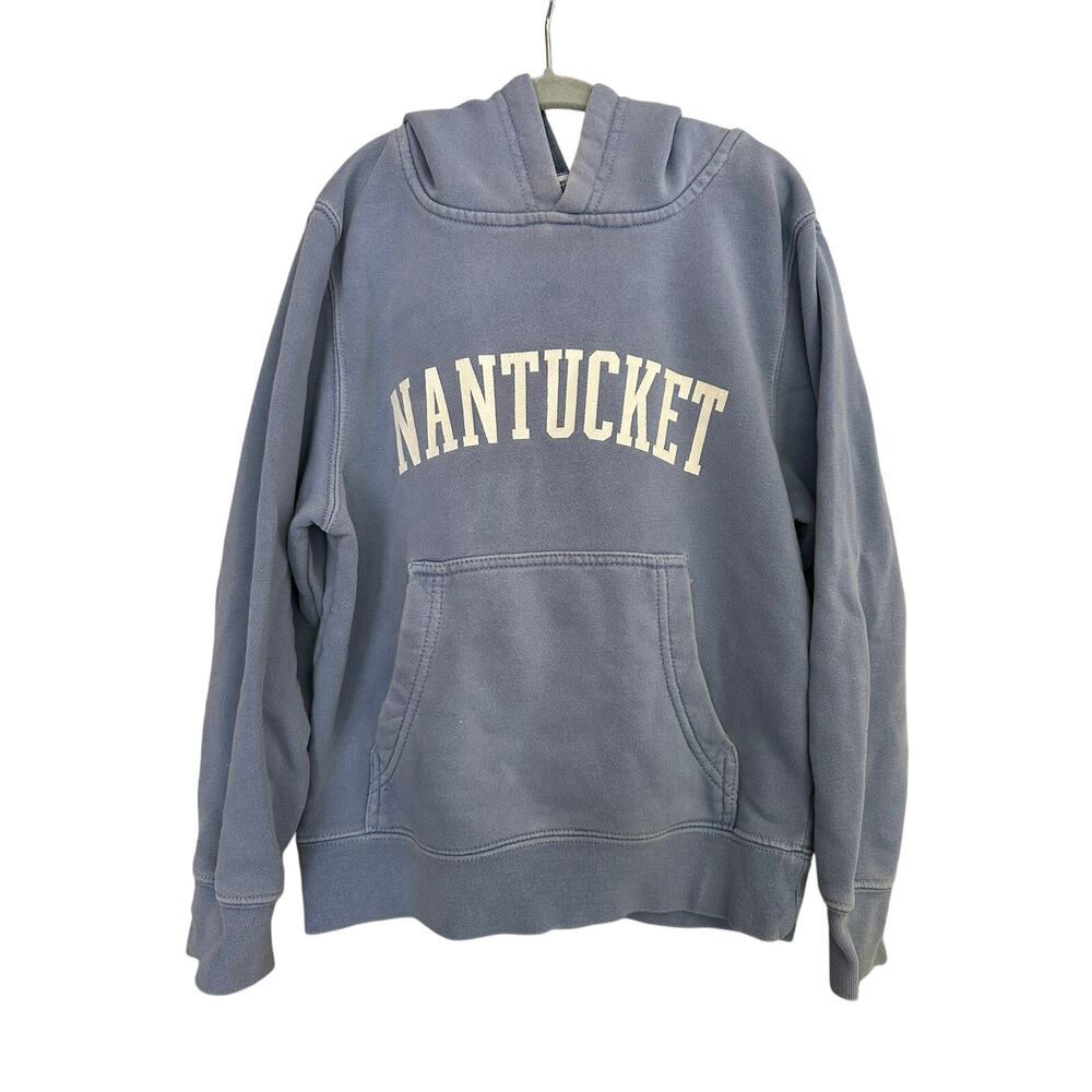 Nantucket Hooded Sweatshirt Unisex XS 4/5 Faded Blue Cozy Beach